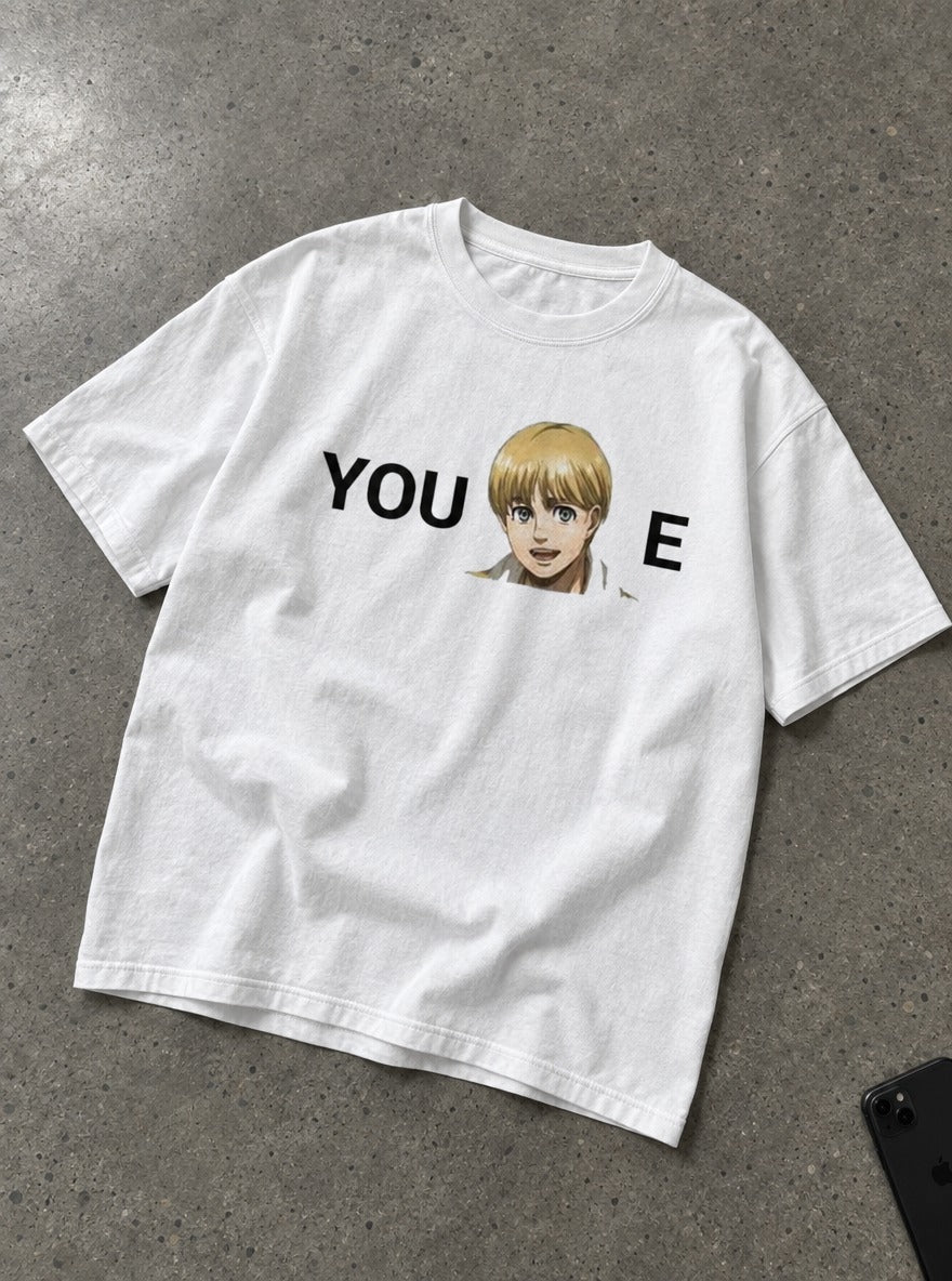 You Armin E – White Tee – flat-lay | Meme Tees